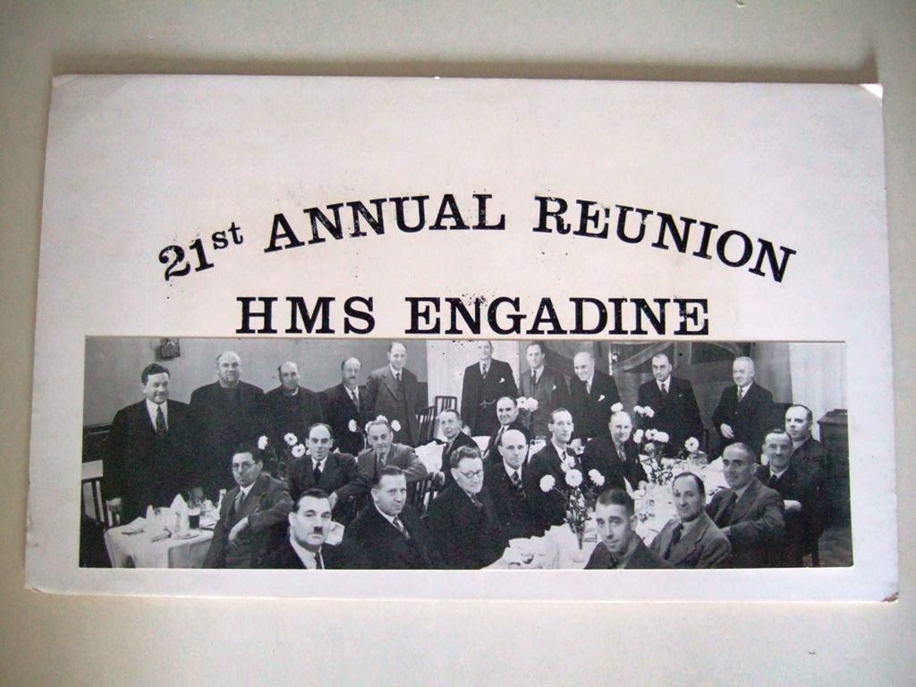 HMS ENGADINE
21st Annual Reunion. Mounted print.
