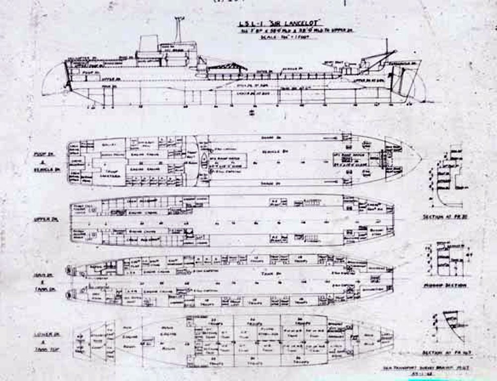 RFA SIR LANCELOT
Transparency. Drawings by Ministry of Transport 1965.
