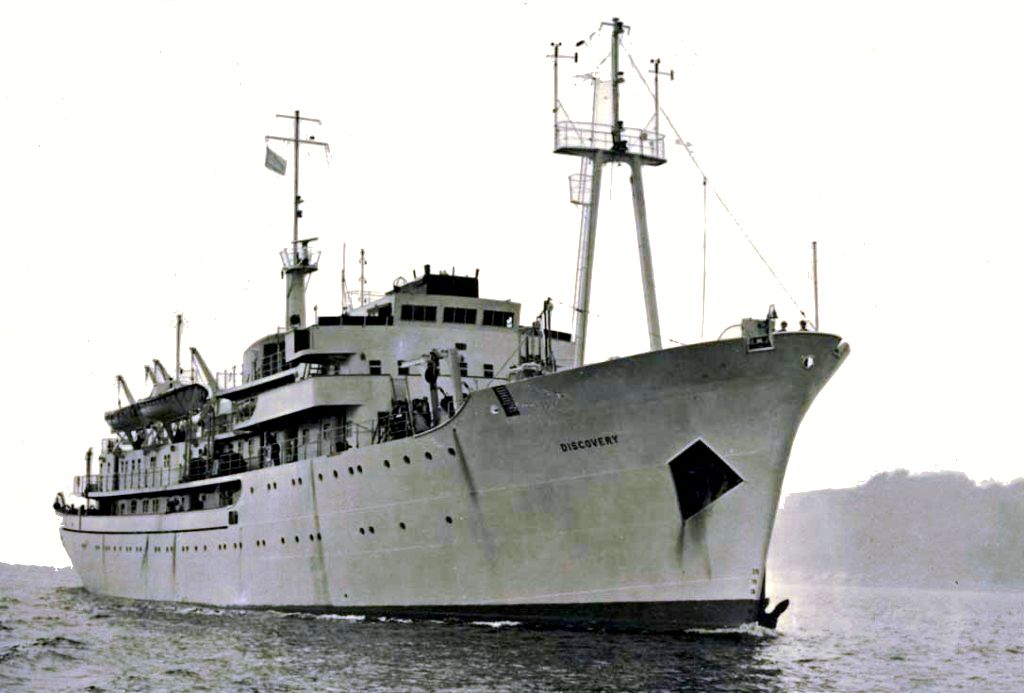 RRS DISCOVERY  1962-1969
Employed by NIO and later NERC. RFA manned to 1969. Rebuilt 1992.

