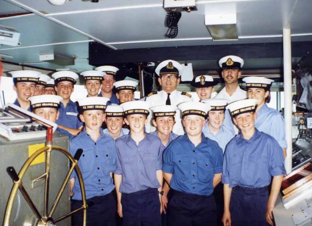 RFA FORT GRANGE
Sea Cadet from TS Fort Grange visiting 1993.
Capt PJG Roberts.
