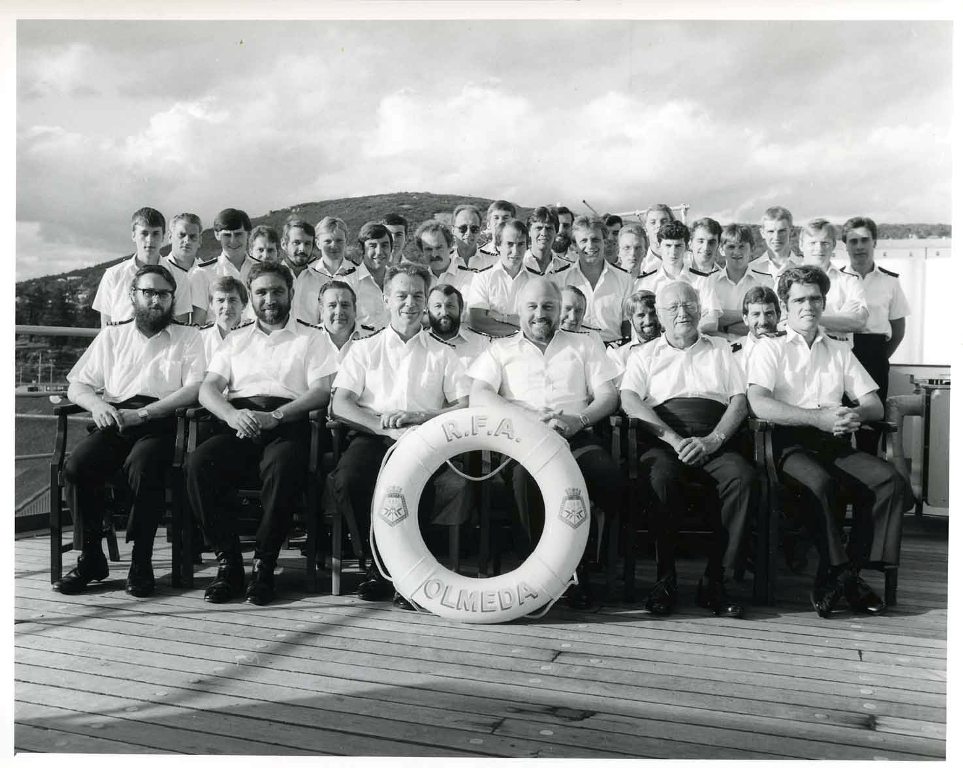 RFA OLMEDA
Captain Overbury & Officers, Albany 6 November 1983.
[url=http://rfanostalgia.org/rfapeoplegallery/displayimage.php?pid=1273]Click Here[/url] for some more names.
