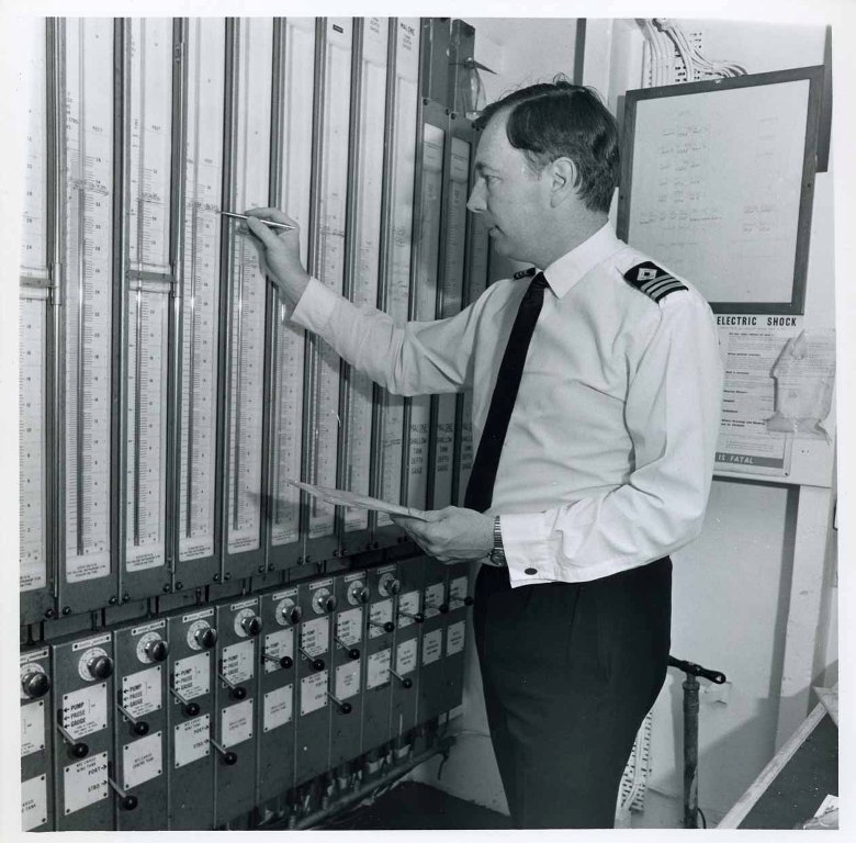 RFA GREY ROVER
First officer in cargo control room
