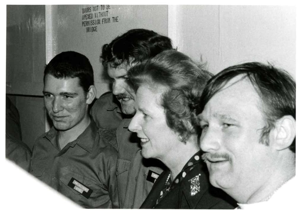 RFA FORT GRANGE
Visit by Maragaret Thatcher, Falklands, Autumn 1983.
Catering Staff

