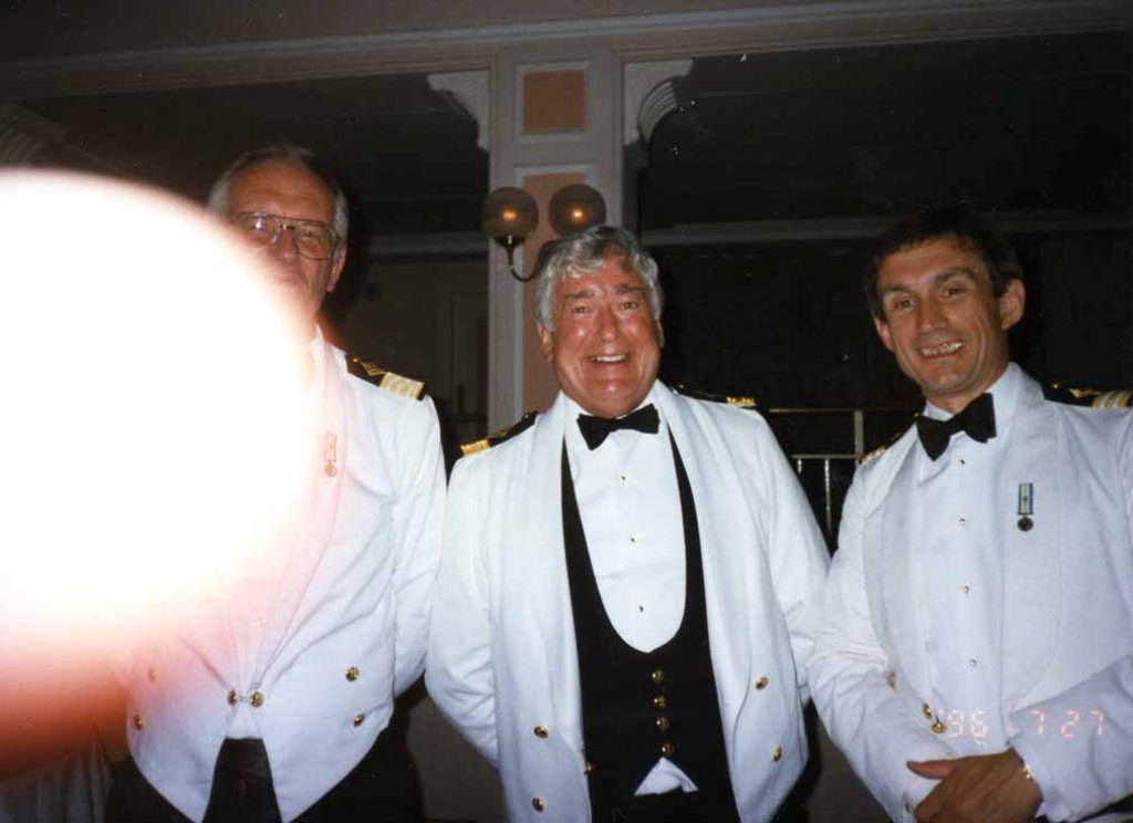 Cdre DAVID SQUIRE
Capt Maurice Mann, 1/O John Hood.
