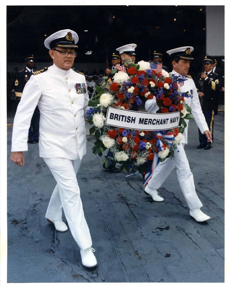USS INTREPID
Memorial day 27 May 1996.
Wreath laid by Captains PJG Roberts & DM Pitt.
