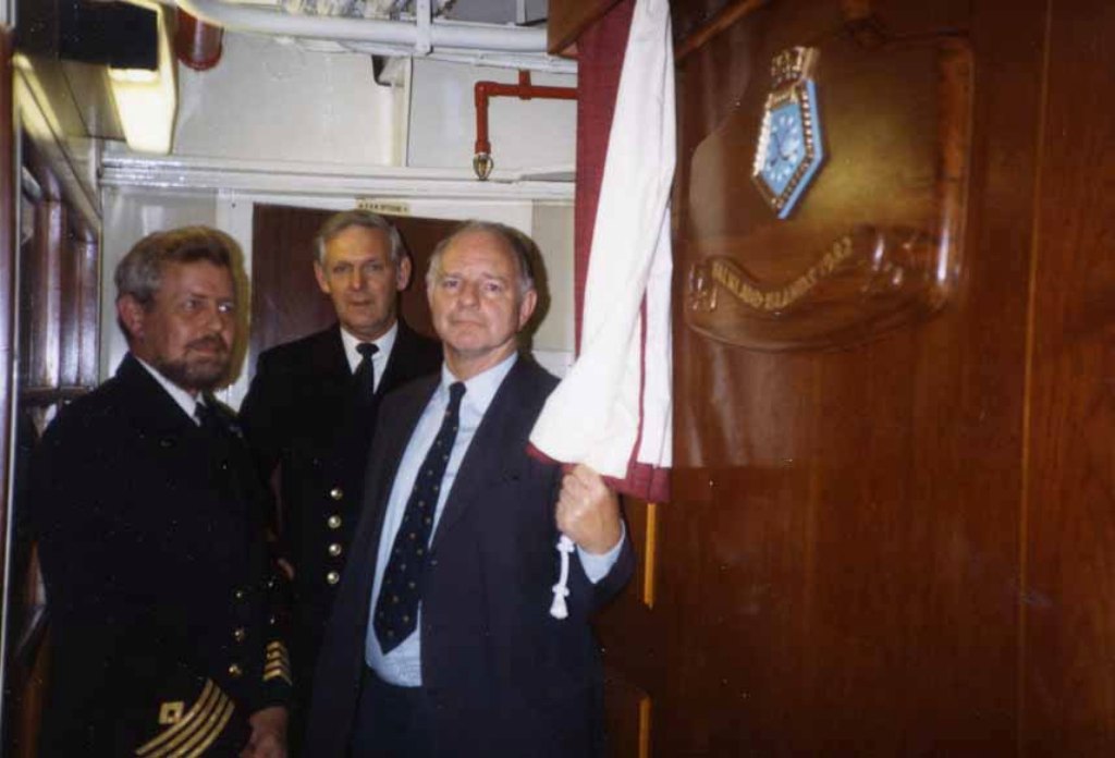 RFA ENGADINE
Capt Chris Smith (Engadine 1982), Capt John Roddis, Mr Ken Pritchard
