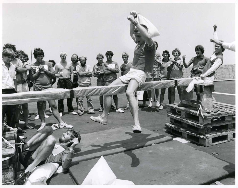 RFA FORT GRANGE
Events organised during Gulf Patrol deployment 1981 in aid of the Stoke Mandeville Appeal.
