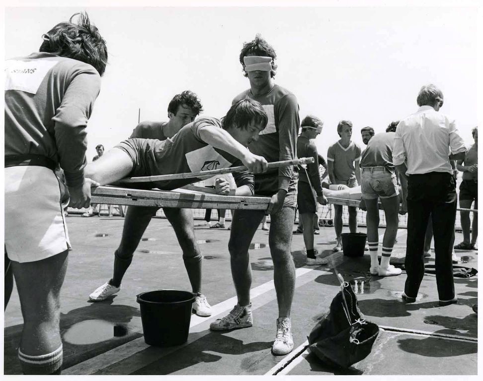 RFA FORT GRANGE
Events organised during Gulf Patrol deployment 1981 in aid of the Stoke Mandeville Appeal.
