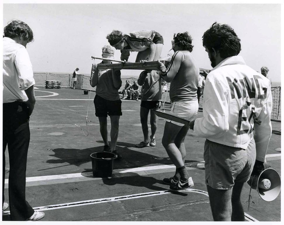 RFA FORT GRANGE
Events organised during Gulf Patrol deployment 1981 in aid of the Stoke Mandeville Appeal.
