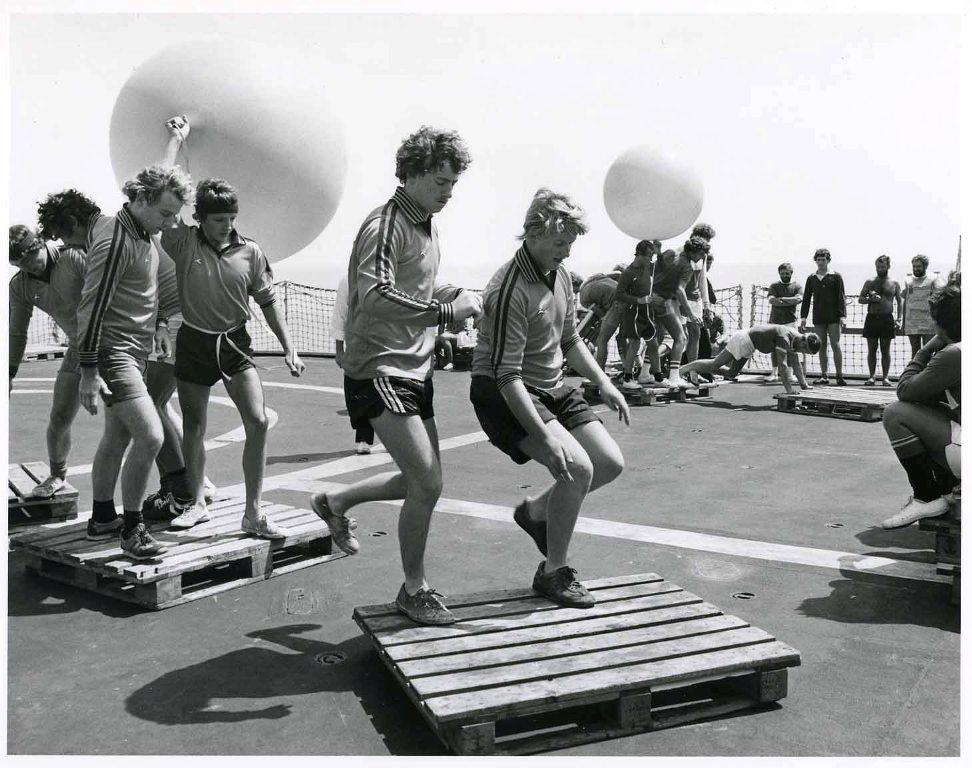 RFA FORT GRANGE
Events organised during Gulf Patrol deployment 1981 in aid of the Stoke Mandeville Appeal.
