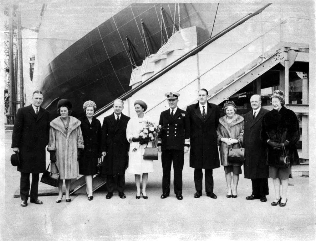 RFA REGENT
Launch at Belfast 1967.
Lady Sponsor, Mrs Lucy Faulkner, wife of Ulster Minister of Commerce.
