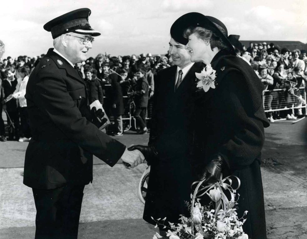 RFA ARGUS
Renaming ceremony at Harland & Wolff, Belfast, March 1987.
Lady Sponsor, Lady Pamela Blelloch.
