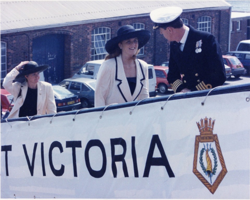 RFA FORT VICTORIA
Visit by Duchess of York,  7 July 1994.
