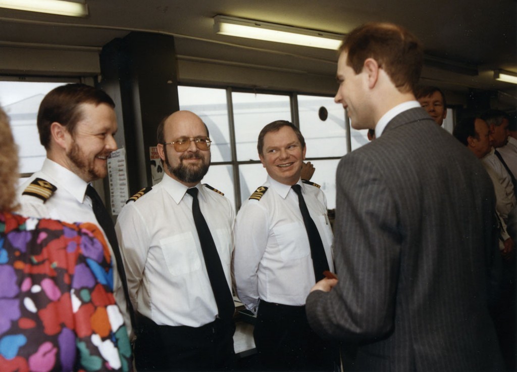 HRH PRINCE EDWARD
Visit to RFA HQ circa 1995.
Bob Roullier third left.
