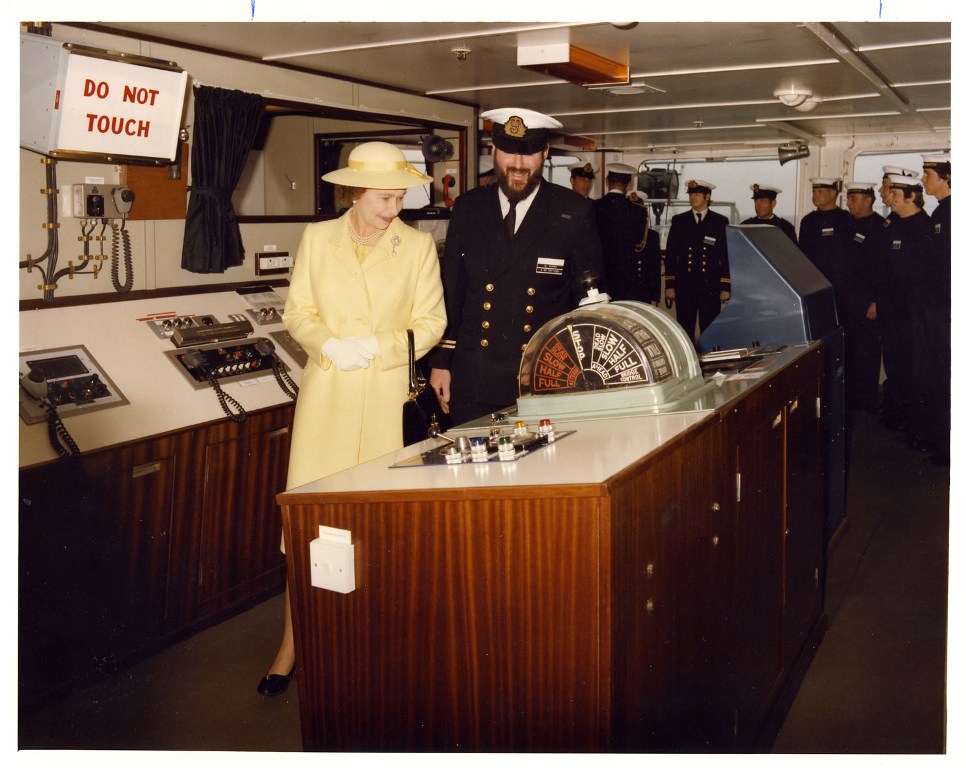 RFA FORT AUSTIN
Royal visit at Portland 1981.
2/O Roger Perry.

