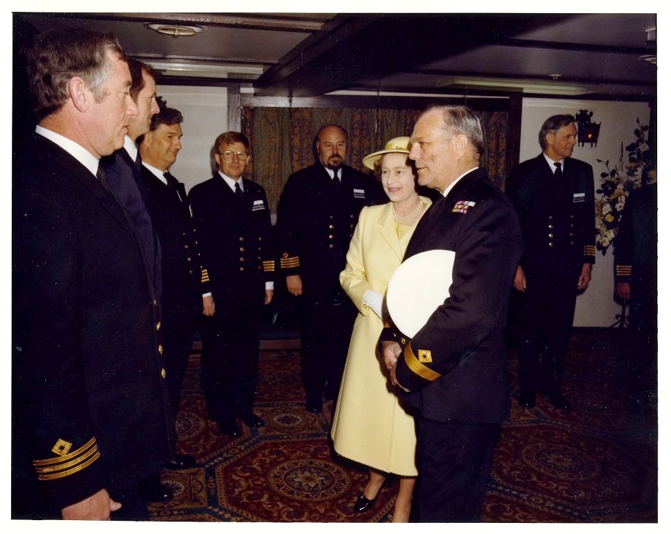 Royal visit at Portland 1981.
Stuart Pearce left.
