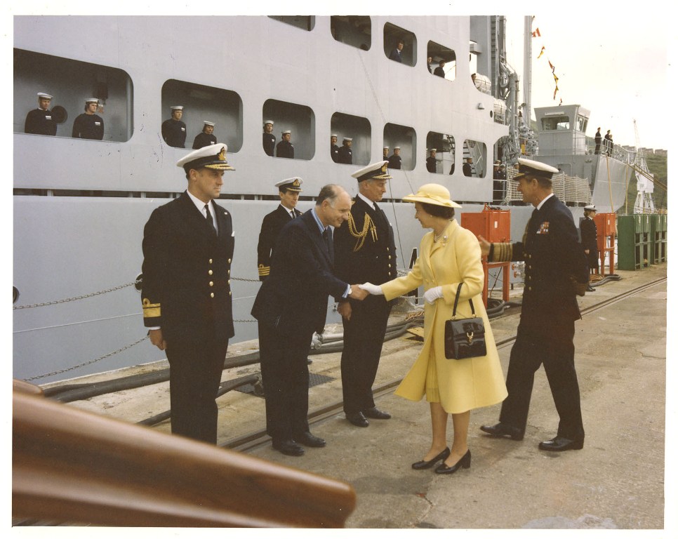 RFA FORT AUSTIN
Royal visit at Portland, June 1981.

