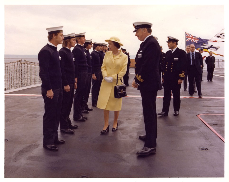 RFA FORT AUSTIN
Royal visit at Portland, June 1981.
Flight Deck Party.
