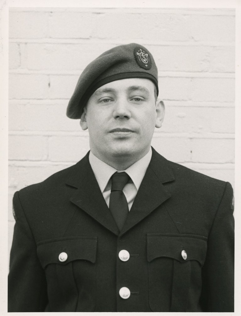 WHALE ISLAND
RFA personnel (to be identified} in new uniforms, training for Remembrance Day Cenotaph Parade, 1987.
