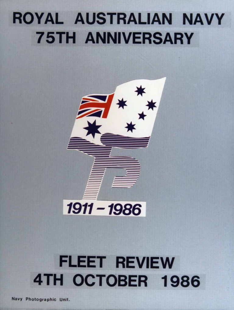 RFA BAYLEAF
Cooper Collection
Royal Australian Navy 75th Anniversary. Record of Fleet Review at Sydney, October 1986. Album of 26 photographs. See letter.
