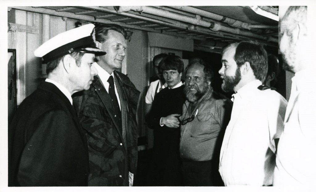 RFA FORT GRANGE
Cooper Collection
Visit of Defence Minister Michael Heseltine, Falklands, January 1984.
