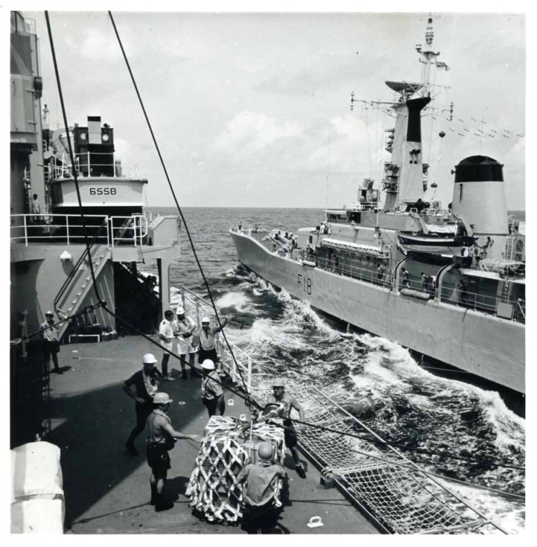 RFA LYNESS & HMS GALATEA
Charlesworth Collection
During visit in connection with EXPO 67 in Montreal.

