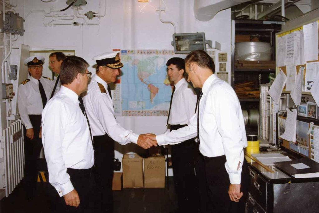 HRH Prince Philip
RFA FORT GRANGE. Trafalgar Day 1993 in the Adriatic.
STO(N) Department
