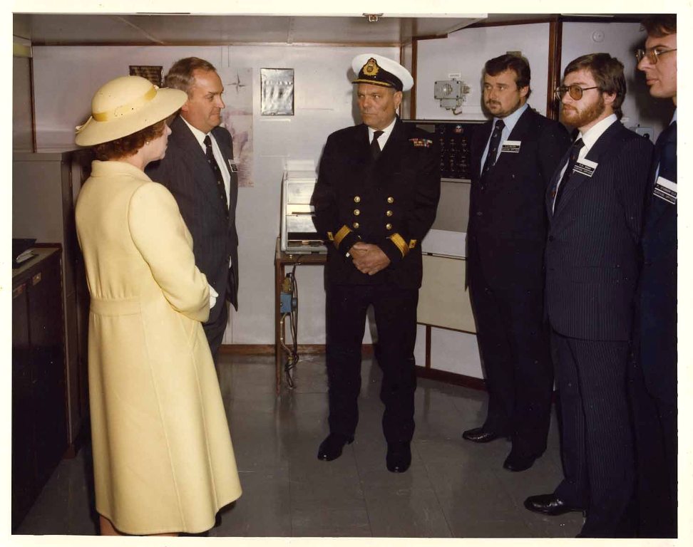 RFA FORT AUSTIN
Royal visit at Portland, June 1981.
STO(N) Officers.
John Austin STO(N), Alan Malpas, Peter Brown, Paul Stubberfield.

