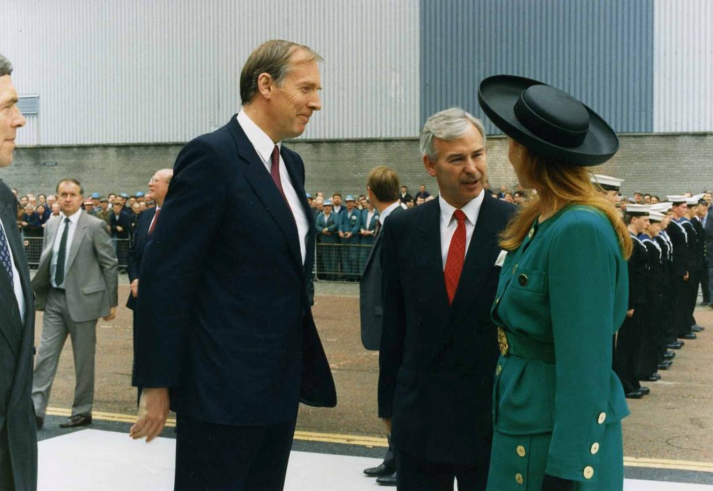 HRH The Duchess of York
RFA FORT VICTORIA, naming ceremony, Belfast, 12 June 1990.
