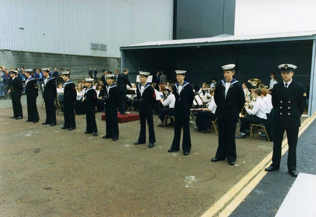 RFA FORT VICTORIA
RFA FORT VICTORIA, naming ceremony, Belfast, 12 June 1990.
