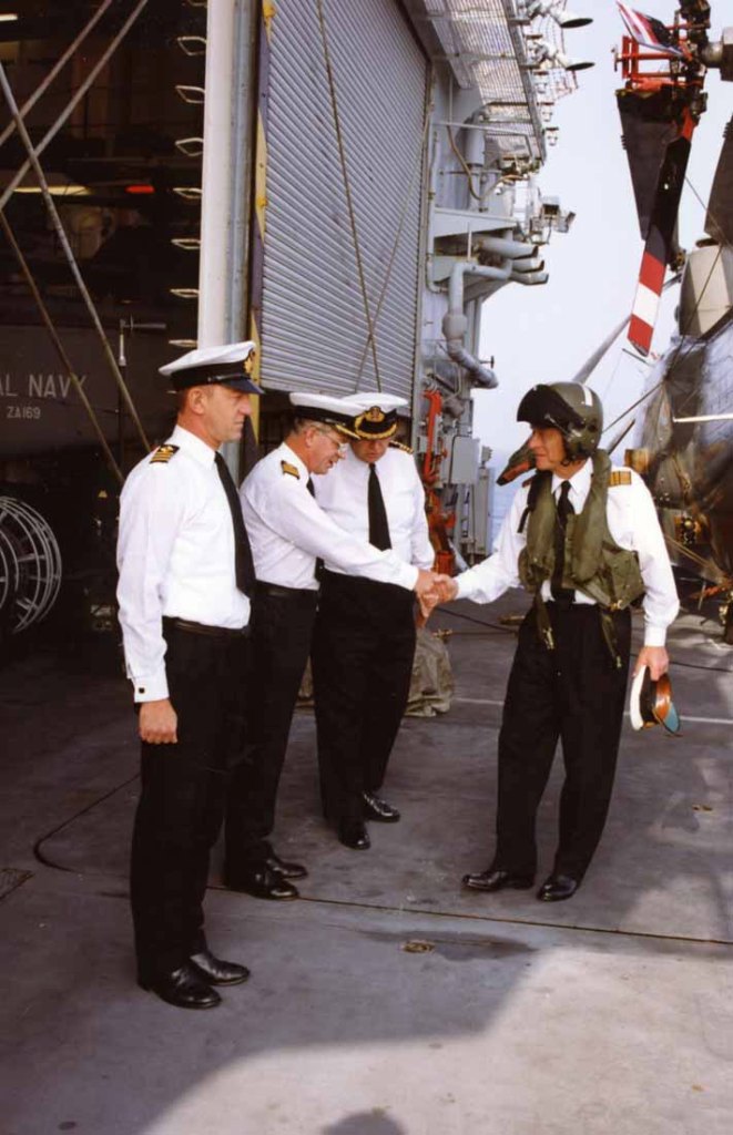 HRH Prince Philip
RFA FORT GRANGE. Trafalgar Day 1993 in the Adriatic.
