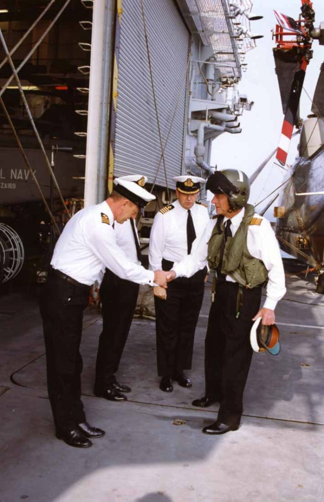 HRH Prince Philip
RFA FORT GRANGE. Trafalgar Day 1993 in the Adriatic.
