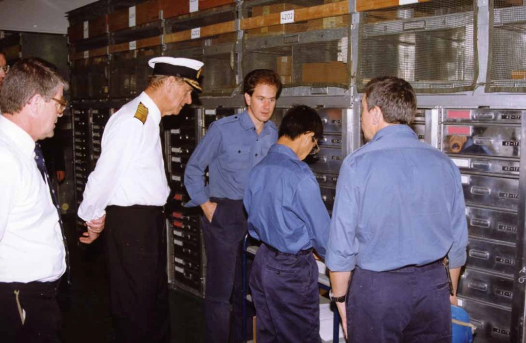 HRH Prince Philip
RFA FORT GRANGE. Trafalgar Day 1993 in the Adriatic.
STO(N) Staff.
