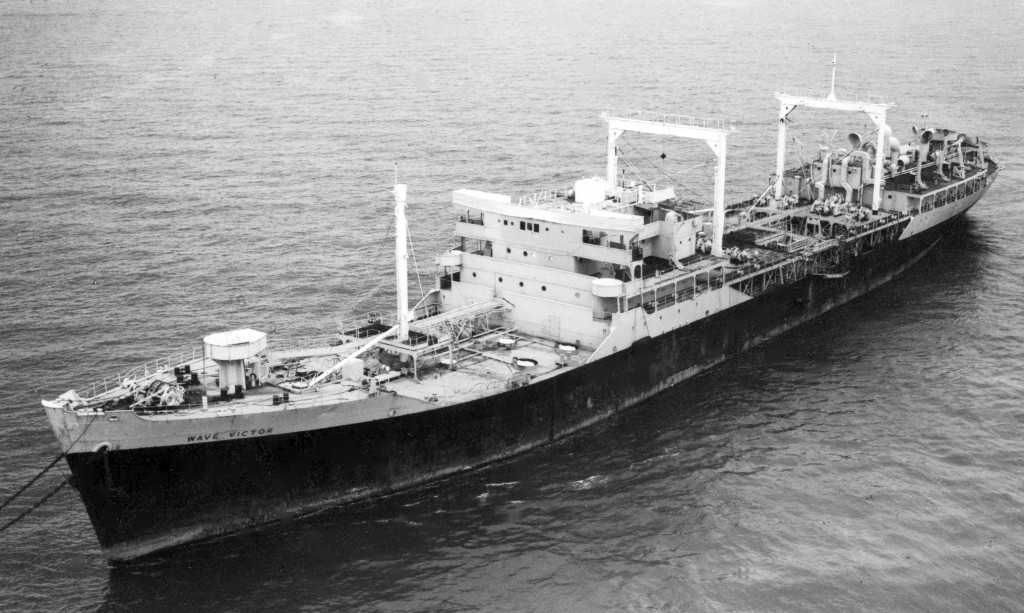 RFA WAVE VICTOR
Under tow Malacca Strait 1970.
