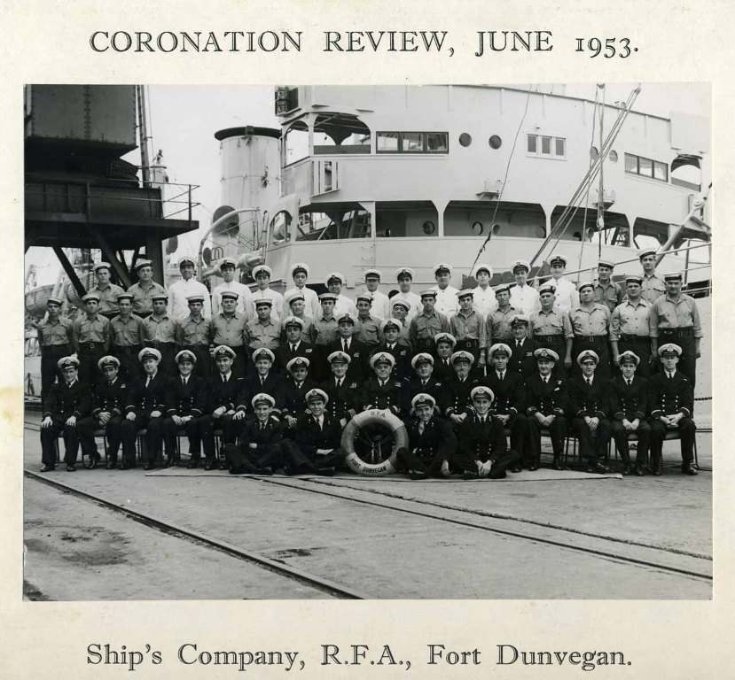 RFA FORT DUNVEGAN
Kent Collection
Ships Company. Coronation Review June 1953.
