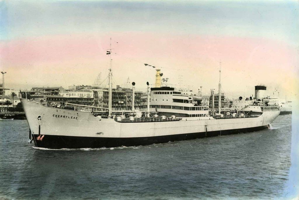 RFA CHERRYLEAF (2)  1959-1966
Completed in 1953 as Laurelwood, managed by JI Jacobs & Co Ltd, London. Laid up at Devonport on 25 August 1965 and returned to owners. Sold to Greeks. Scrapped Greece 1976. 
Port Said tinted special?
