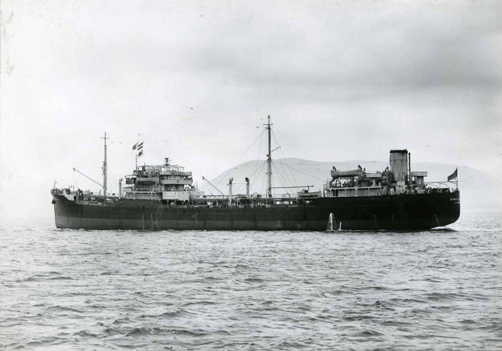 RFA DINGLEDALE  1942-1959
GRT 8145. Built H&W Glasgow 1941. Escort Oiler on Malta convoys including Pedestal. Later Pacific Fleet Train. At the surrender in Tokyo Bay. Sold to Djibouti 1959 and scrapped 1967.
