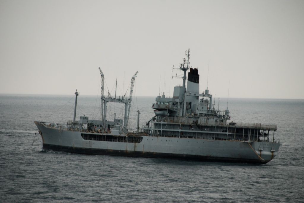 RFA GREY ROVER
Under tow to Liverpool for scrapping. October 2009.
