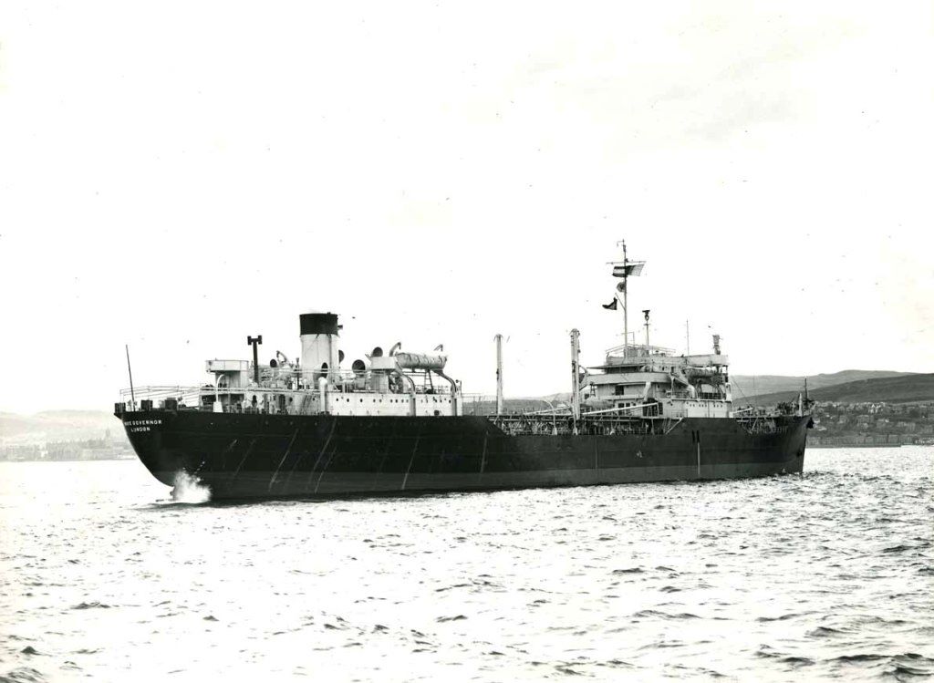 RFA WAVE GOVERNOR  1945-1960
Served with the British Pacific Fleet Train during the Second World War. Laid up at Rosyth 1959. Scrapped Inverkeithing 1960. 
Photo 1955.
