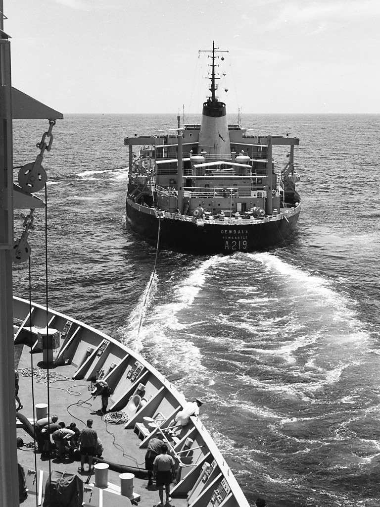 RFA DEWDALE
Wilson Collection
 Mozambique Channel, 6 December 1968. Fuelling TARBATNESS
