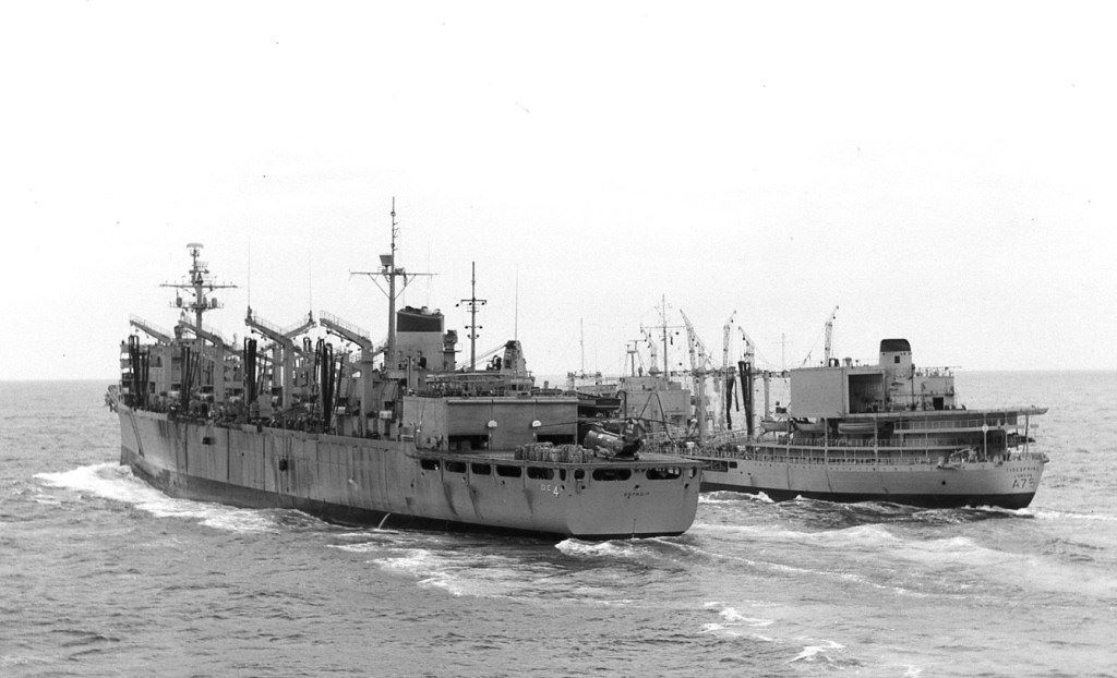 RFA TIDESPRING with USS DETROIT
Wilson Collection
North Sea,  28 Sep 1972
