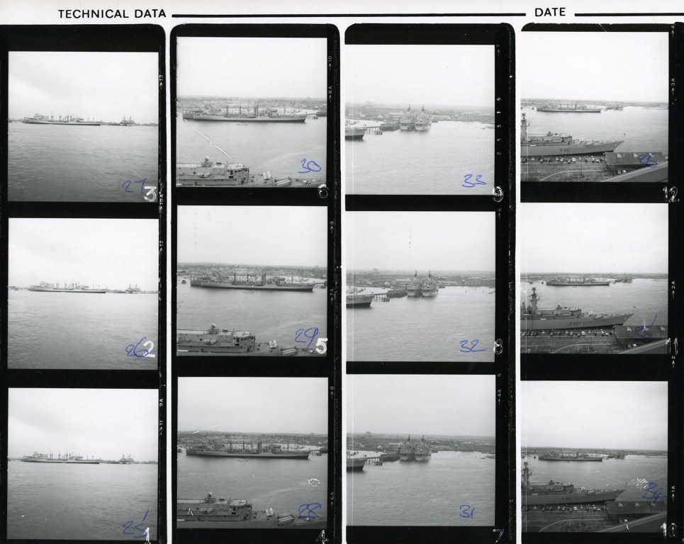 OLMEDA etc
Pearleaf, Grey Rover, Blue Rover, 1984..
B/W  contact sheet from 12 colour transparencies.
